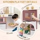 preview thumbnail 5 of 5, White Wooden Kitchen Playset Chef Pretend Play Set for Toddlers, Toy Kitchen with 26 Pcs Toy Food & Cookware Accessories