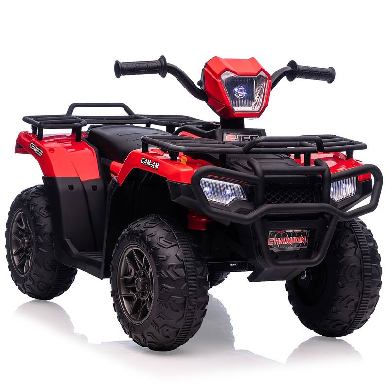 12V Kids Ride on ATV, Battery-Operated Car, Dual Speed Adjustment 1.5-2.2mph for Toddlers - Red