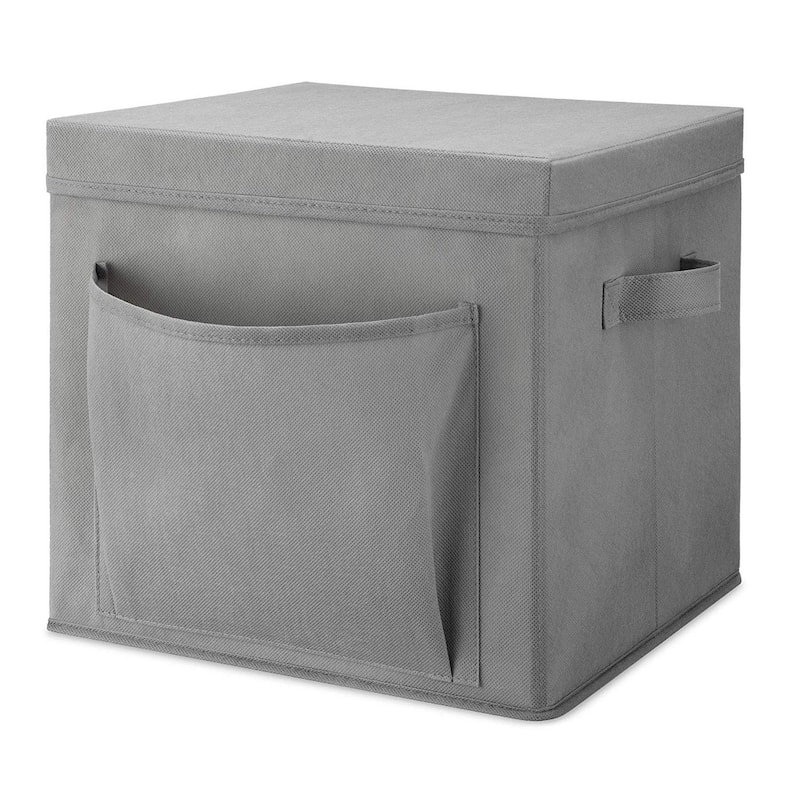 Whitmor Holiday Ornaments Storage Cube with 64 Individual Compartments - Transparent Cover for Easy Viewing (Grey)