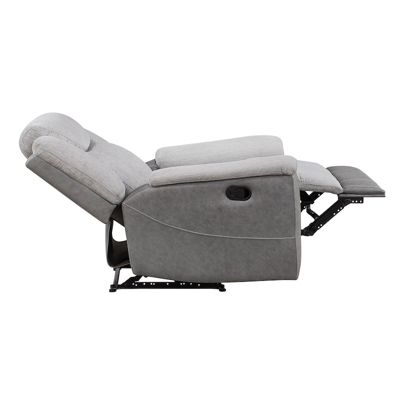 Nadalia 40" Chenille and Microfiber Manual Recliner - Tab Pull Motion