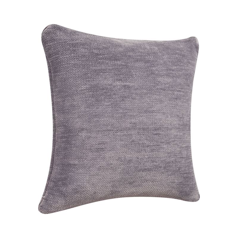 Power-Loomed Solid Square Throw Pillow Cover - 20" - Frost Gray