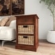 preview thumbnail 37 of 87, Cream, Teal, White or Brown Wood 2 Baskets and 1 Drawer Storage Unit - 16 x 13 x 28