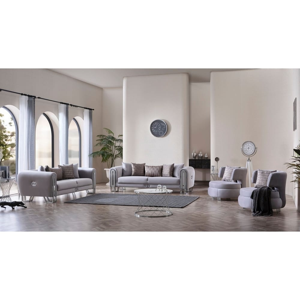 GlowUp 4 Pieces Living Room Sets 2 Sofa 2 Chair