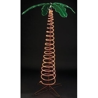 Palm Tree Color Rope 7' Deluxe Tropical Holographic Rope Light Outdoor Palm Tree Decor - Bed ...