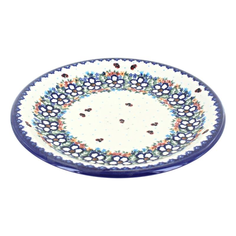 Blue Rose Polish Pottery Vena Dinner Plate - Scarlett