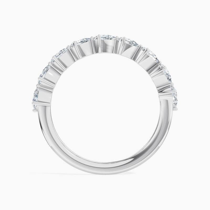 Auriya 14k Gold Pear East-West Lab Grown Diamond Half Eternity Band 0.90 - 3.00 ct. tw. (F-G, VS)