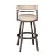 preview thumbnail 1 of 7, Tempo Furniture Ambridge Swivel 26" Counterstool/30" Barstool by Furnish Theory Bar Height - Flintrock Grey & Daisy