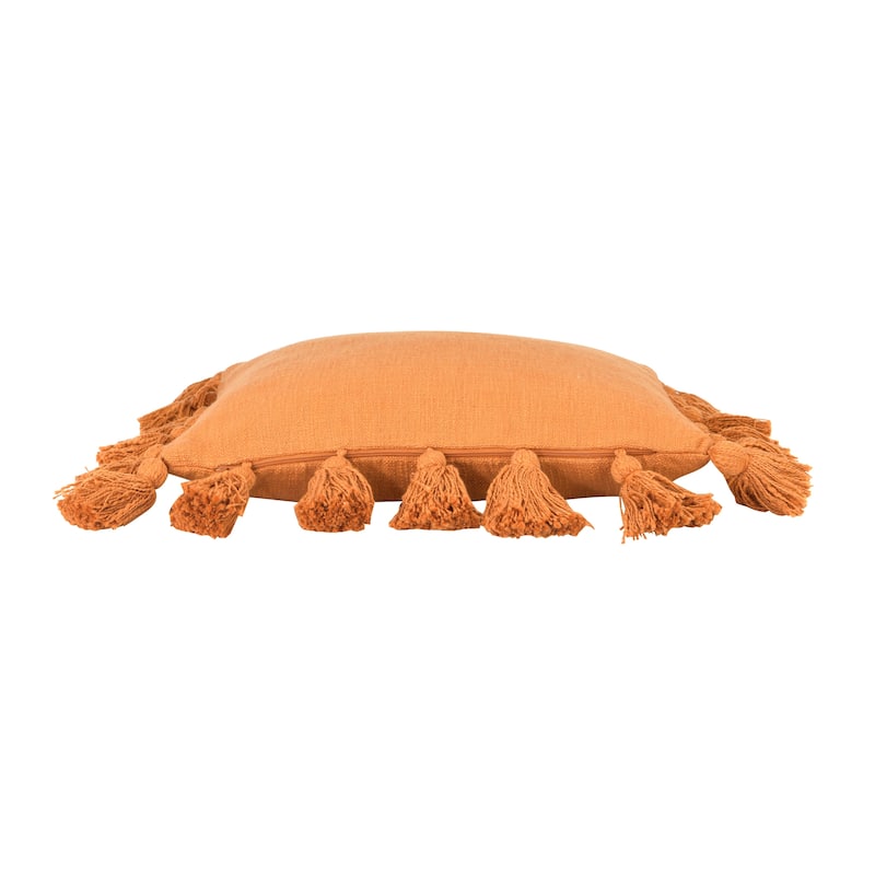 Cotton Pillow with Tassels