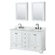 Option White / White Carrara Marble Top / Matte Black