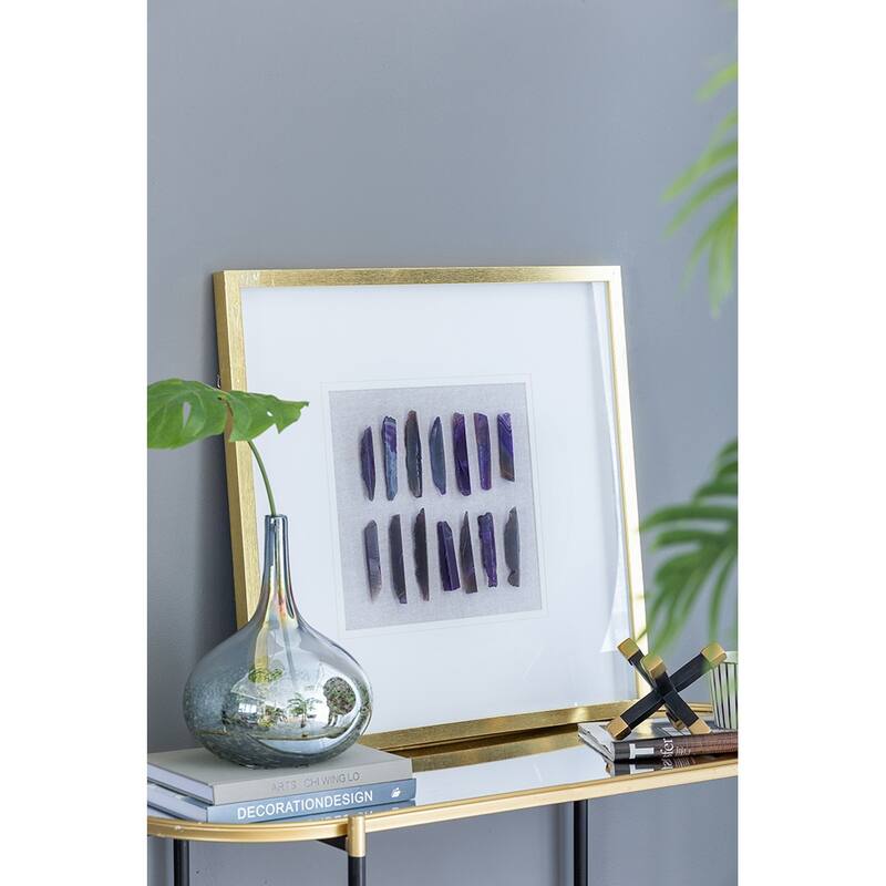 23.5" x 23.5" Grace Purple Agate Shadow Boxes Wall Art,Set of 2