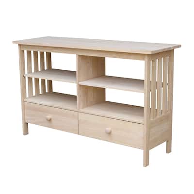 Solid Parawood Mission Entertainment Stand
