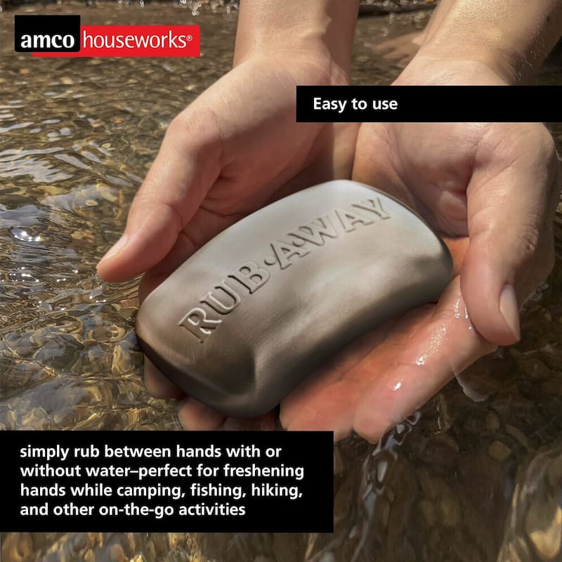 Amco Set of 2 Rub a Way Bars - Silver - Mini and Original