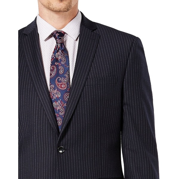 Bar Iii New Blue Mens 38l Slim Fit Two Button Notch-collar Blazer Stretch