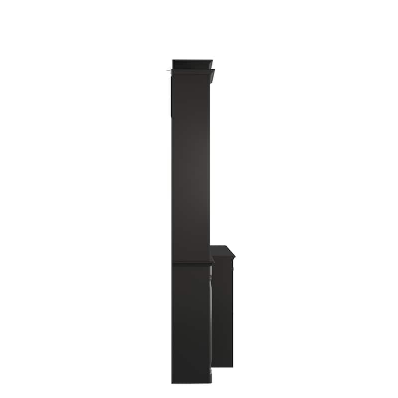 104.3"x82.3" Complete Entertainment Wall Unit White TV Stand Display