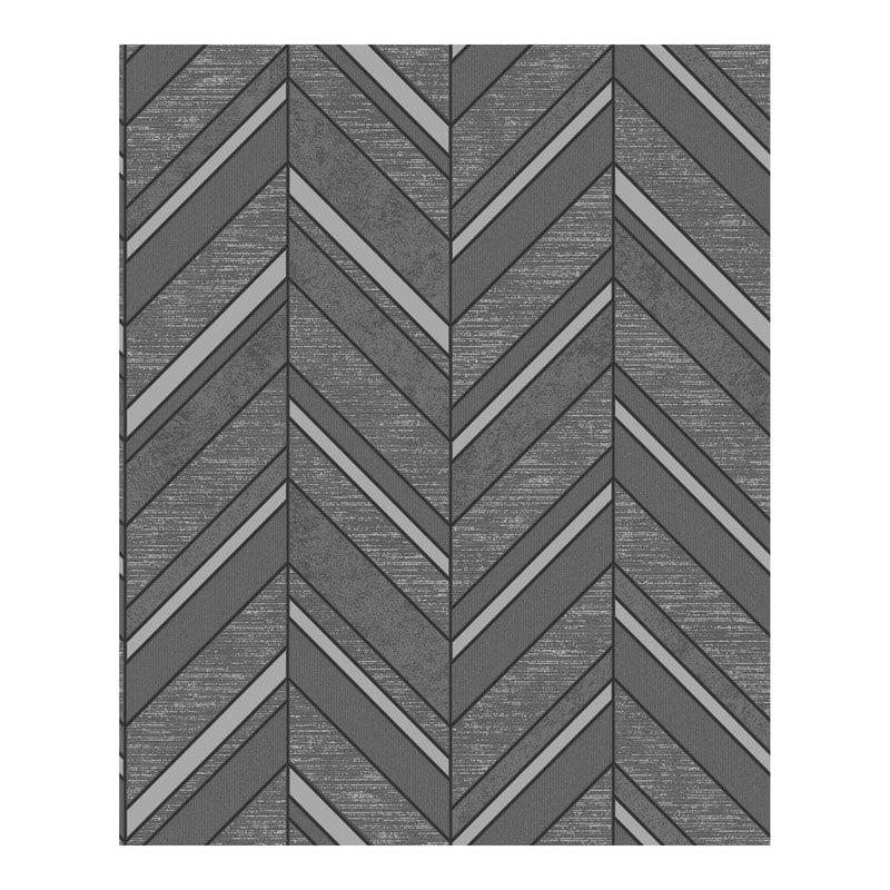 Advantage Punta Mita Charcoal Chevron Wallpaper - 20.5 x 396 x 0.025