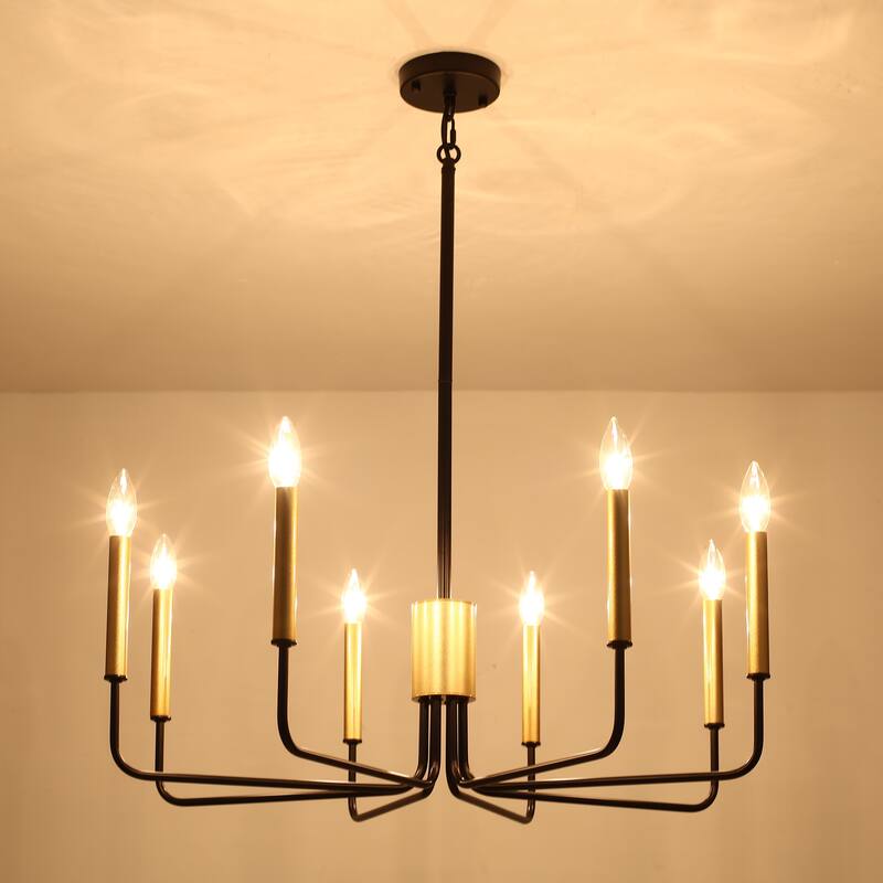 8-Light 29.52-inch Farmhouse Candle Chandelier for Foyer Kitchen Bedroom