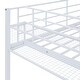 preview thumbnail 34 of 45, Metal Loft Bed with Grid Storage Guardrail and 4-layers Lateral Storage Shelf Ladder - Loft Metal Bed for Bedroom Teens Student