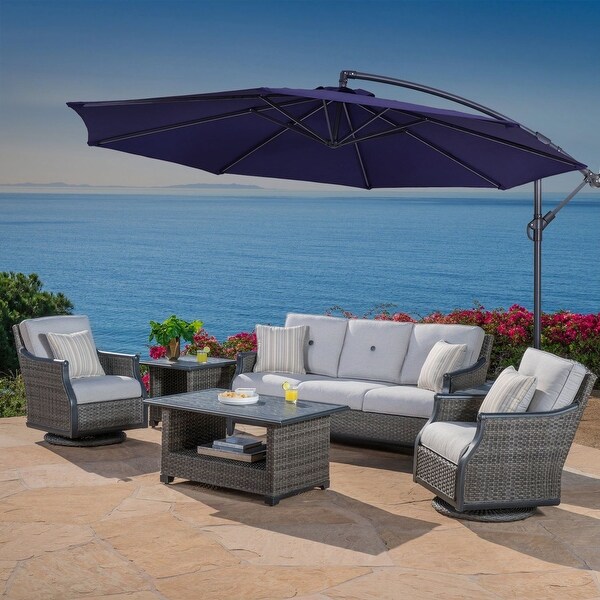 Bonosuki 10ft Patio Offset Umbrella Outdoor Hanging Umbrella