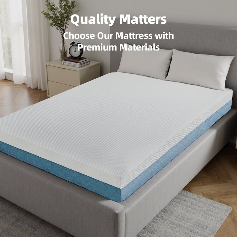 10 Inch Queen Mattress Sterilizing & Airy, Premium High Resilience for Optimal Support, Non-Toxic Eco-Friendly Fabric