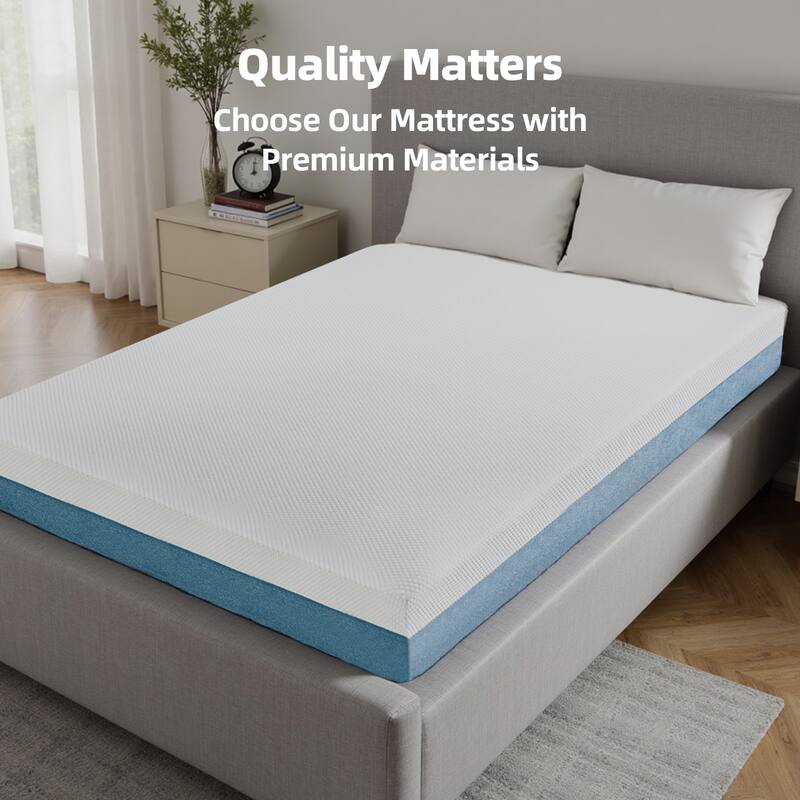 GDFStudio Elara 10 Inch Queen Foam Mattress with Premium High Resilience and Non-Toxic Fabric