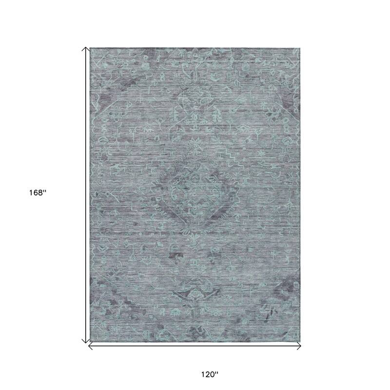 HomeRoots Floral Traditional Rectangle Outdoor Rug