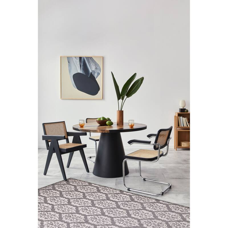 ECARPETGALLERY Hand Loomed Elysian Dark Grey Viscose, Wool Rug - 8'3 x 9'9