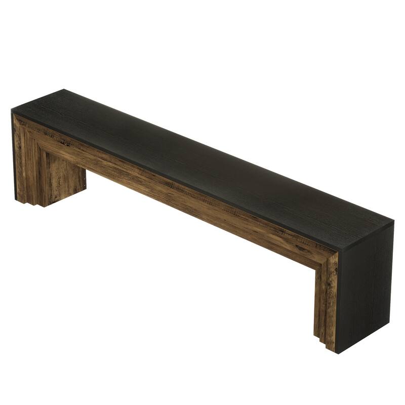 Farmhouse Wooden Dining Bench, 70.9-Inch Extra Long Kitchen Bench