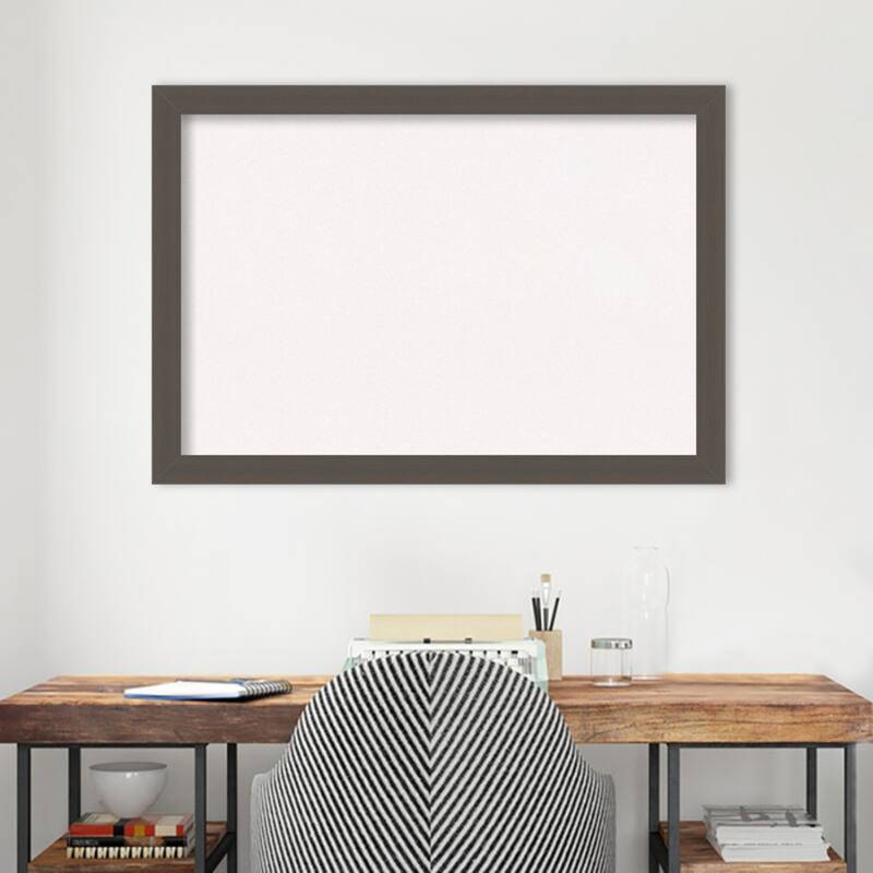 Brushed Framed White Corkboard Bulletin Board