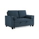 preview thumbnail 136 of 140, 3-in-1 Corduroy Sleeper Sofa Pull-Out Bed Convertible Adjustable Loveseat with USB Port