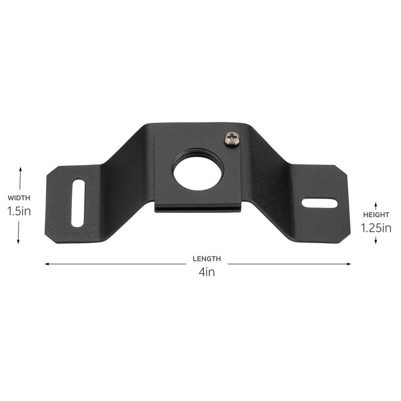 Kichler Lighting Brass Tree Bracket in Black Brass, Landscape Lighting, (1.5" x 1.25" x 6"), 15516BKB - 1.25