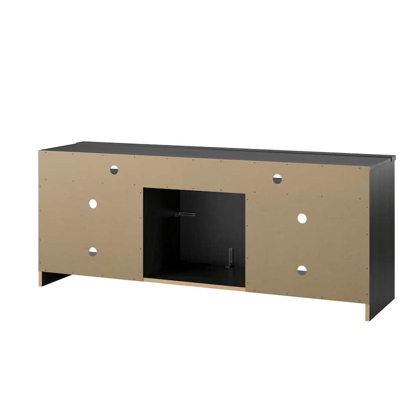 Ameriwood Home Hickory Hill 65" TV Stand with Electric Fireplace