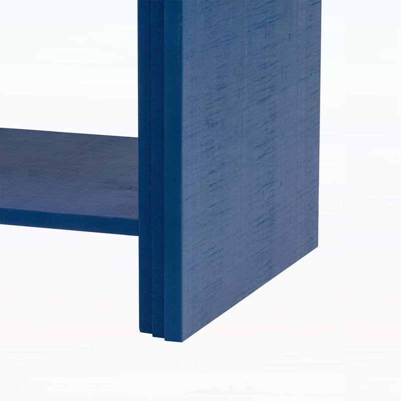 Contemporary Console Table with Woven Wood Slats for Entryway,Hallway, Living Room