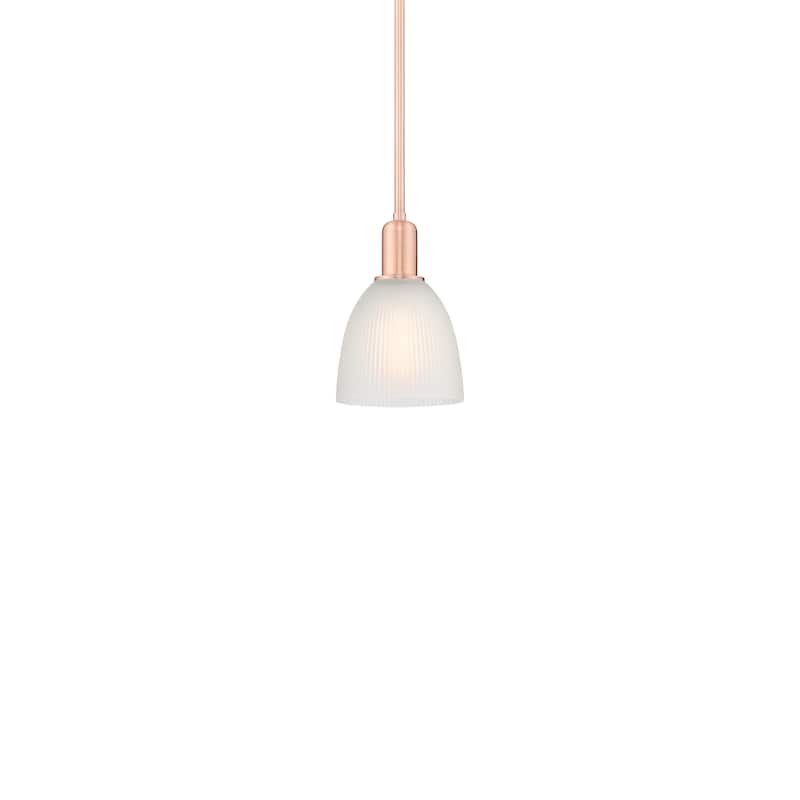 Innovations Lighting 716-1S-10-6 Castile Pendant Castile 6" Wide Mini - Antique Copper / White