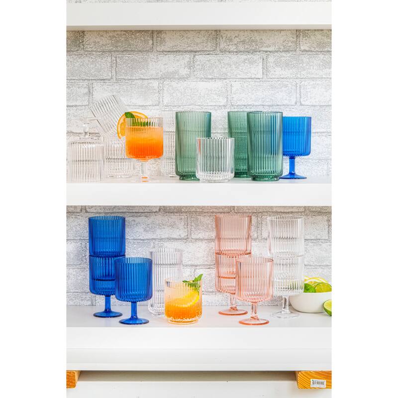 Abode Homewares by TarHong Mesa Stacking Goblet, 15 oz. Set of 6