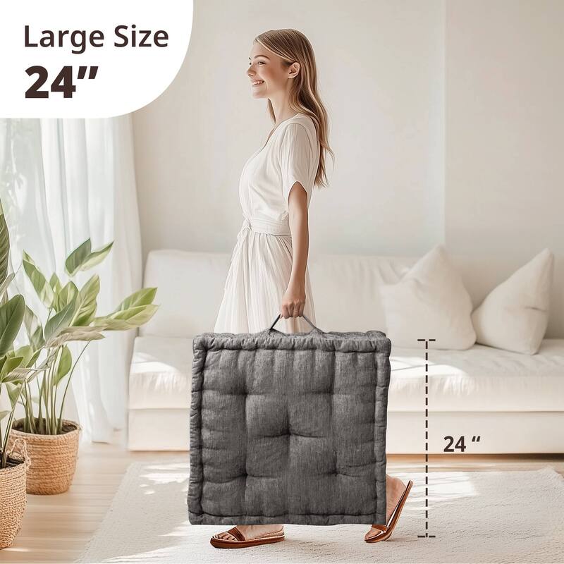 Intelligent Design Azza Poly Chenille Square Floor Pillow Cushion