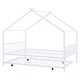 preview thumbnail 24 of 43, Metal Adorable House Full Size House Bed with Twin Size Trundle Bed,Kids and Baby