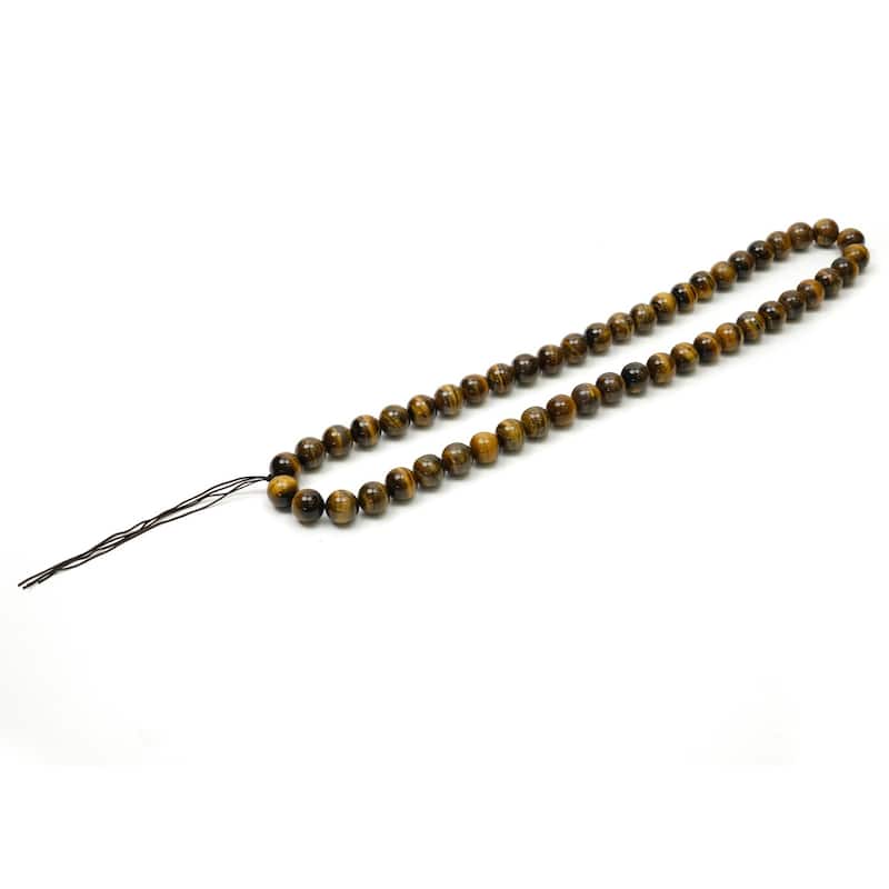Artissance 20"L Round Brown Stone Tiger Eye Beads, Jewelry Making, Home Accent Decor