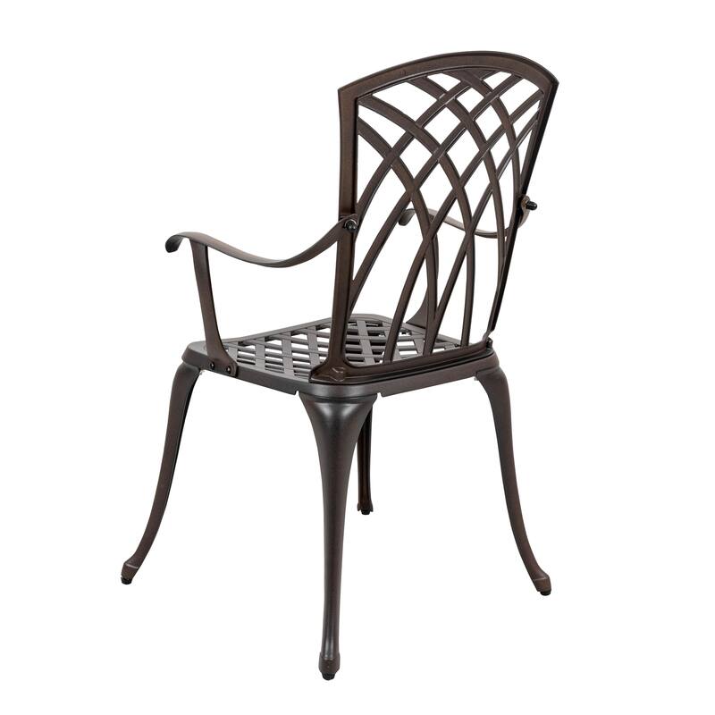 NUU GARDEN 5-piece Antique Bronze Cast Aluminum Patio Dining Set