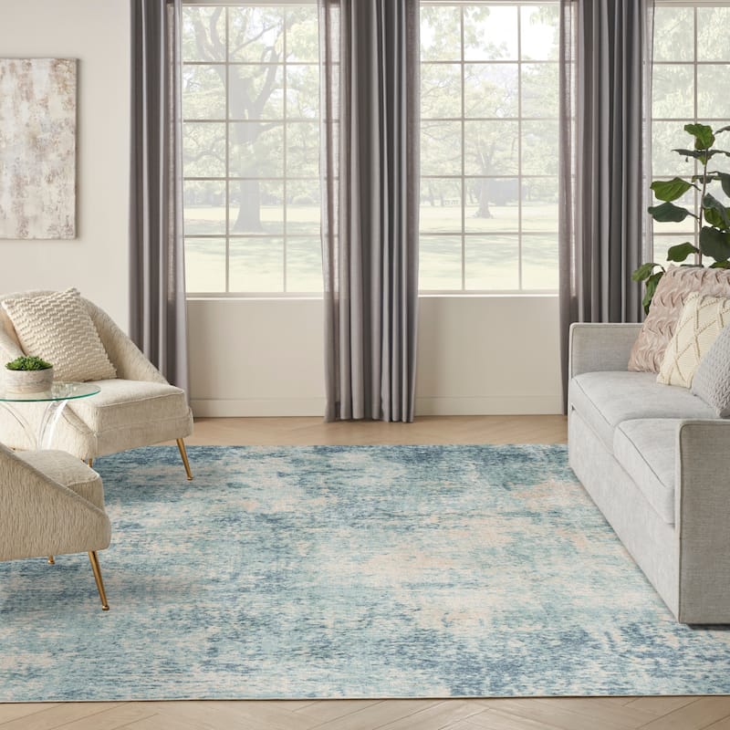 Nourison Astra Machine Washable Abstract Area Rug