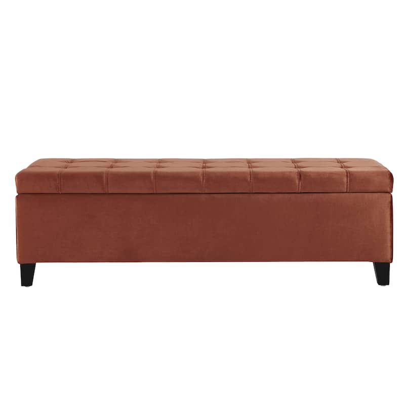 Storage Ottoman,Rectangular Ottoman Bench,Upholstered Storage Bench,Foot Rest for Living Room, Entryway and Bedroom,