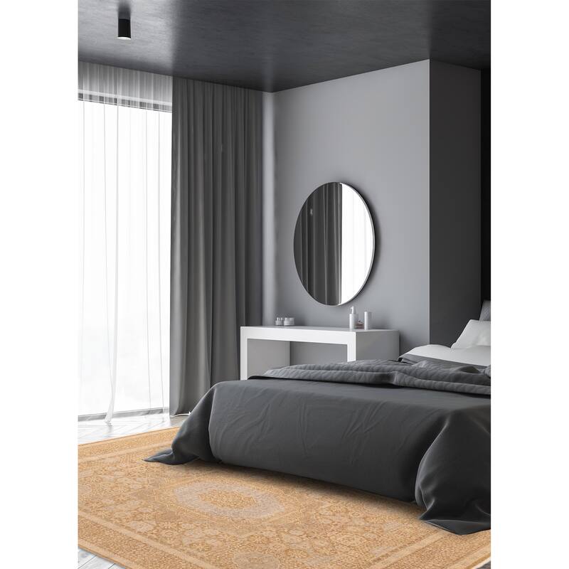 ECARPETGALLERY Hand-knotted Mamluk Light Brown Wool Rug - 8'0 x 10'3