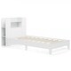 preview thumbnail 1 of 17, Twin Size Wooden Platform Bed Frame with Storage Headboard and 2-Tier Shelf