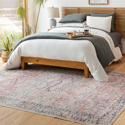 Livabliss Idir Traditional Medallion Machine Washable Area Rug