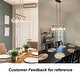 preview thumbnail 4 of 16, Marsie Mid-Century Modern 6-light Chandelier Linear Orb Glass Farmhouse Kitchen Island Pendant Lights Dining Room