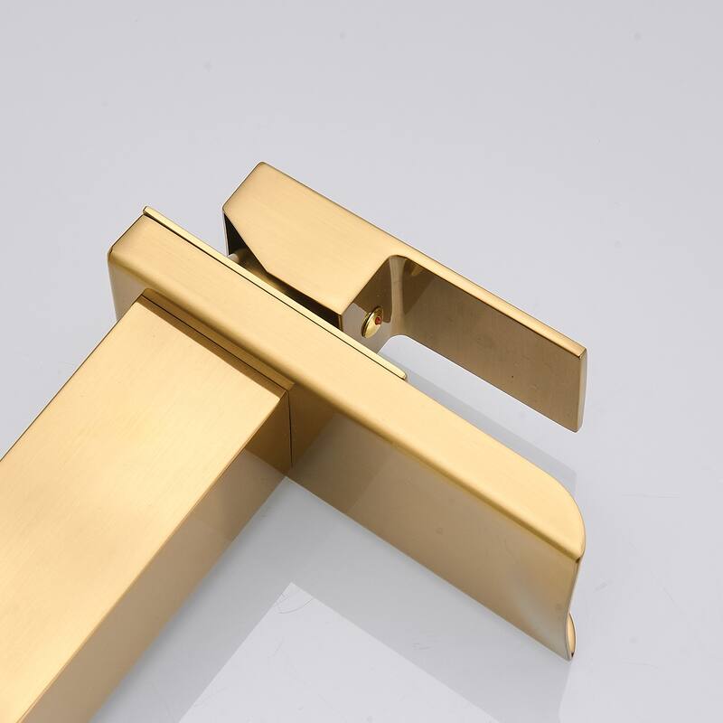 Waterfall Bathroom Sink Faucet Single Handle Bathroom Faucets One Holes Modern Basin Vanity Mixer Taps With Valve