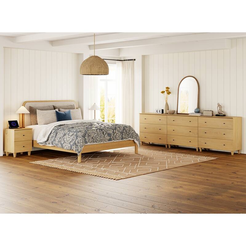 9-Drawer Dresser and Nightstand Set for Bedroom, 106.2" Wide
