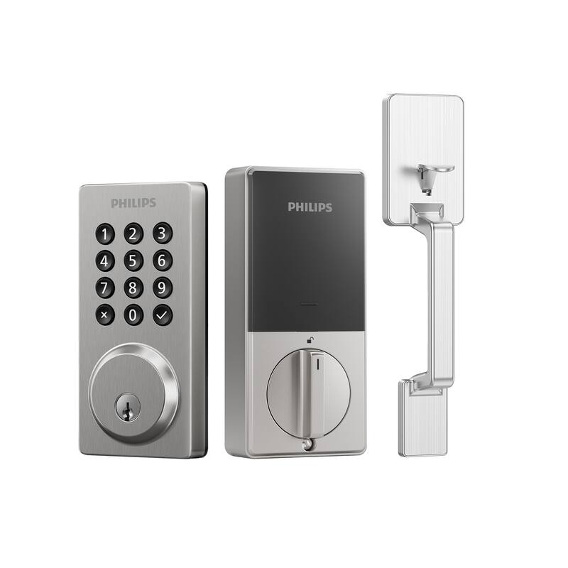 Philips Smart Wi-Fi Door Lock with Push Button Lighted Keypad and Handle Set