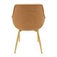 preview thumbnail 21 of 25, LeisureMod Markley Leather Dining Armchair Gold Metal Legs Set of 2