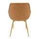 preview thumbnail 26 of 25, LeisureMod Markley Modern Leather Dining Armchair With Gold Metal Legs