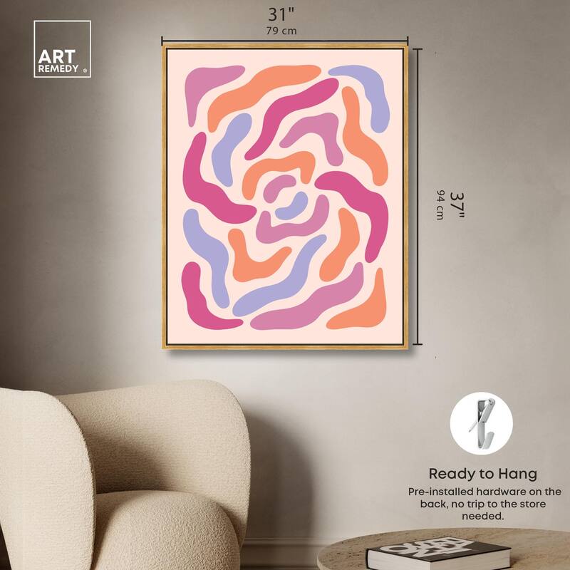 Petals Floral Form Canvas by Art Remedy